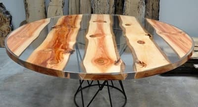 Круглый стол для кухни лофт