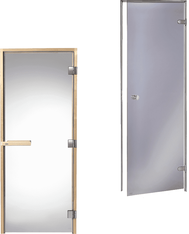 Стеклянная дверь для сауны TYLO и Стеклянная дверь HARVIA