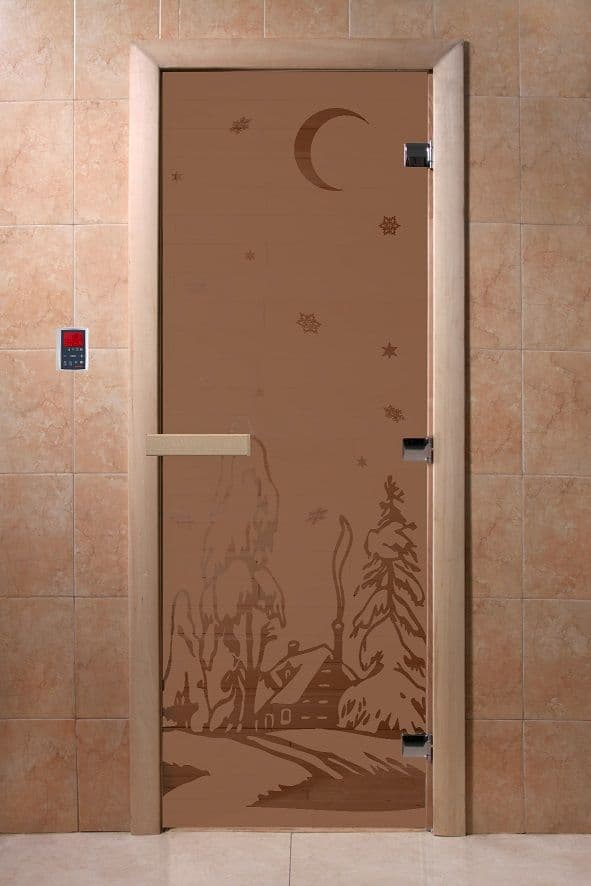 Дверь  бронза матовая с рисунком 
